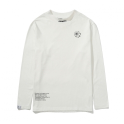 KEEP WATCH MOCK-NECK L/S TEE WH (LOOSE FIT)