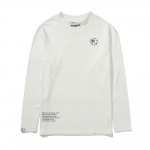 KEEP WATCH MOCK-NECK L/S TEE WH (LOOSE FIT)